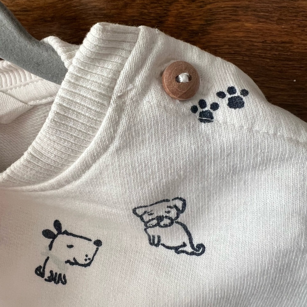 Mango (MNG) Canine/Dog Pattern Print Sweatshirt (6-9 months)
